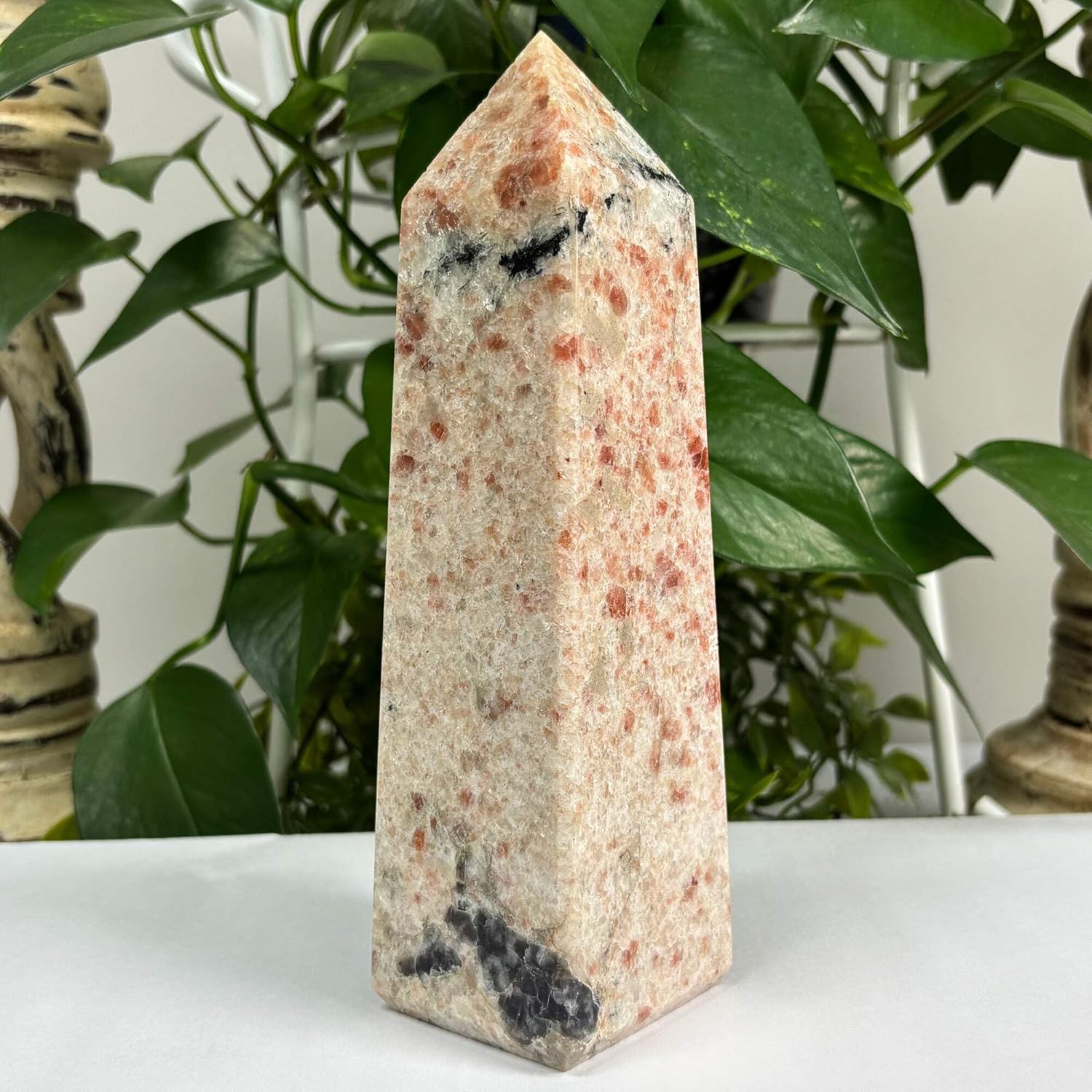 Natural Sunstone Crystal Obelisk Tower - RPO436