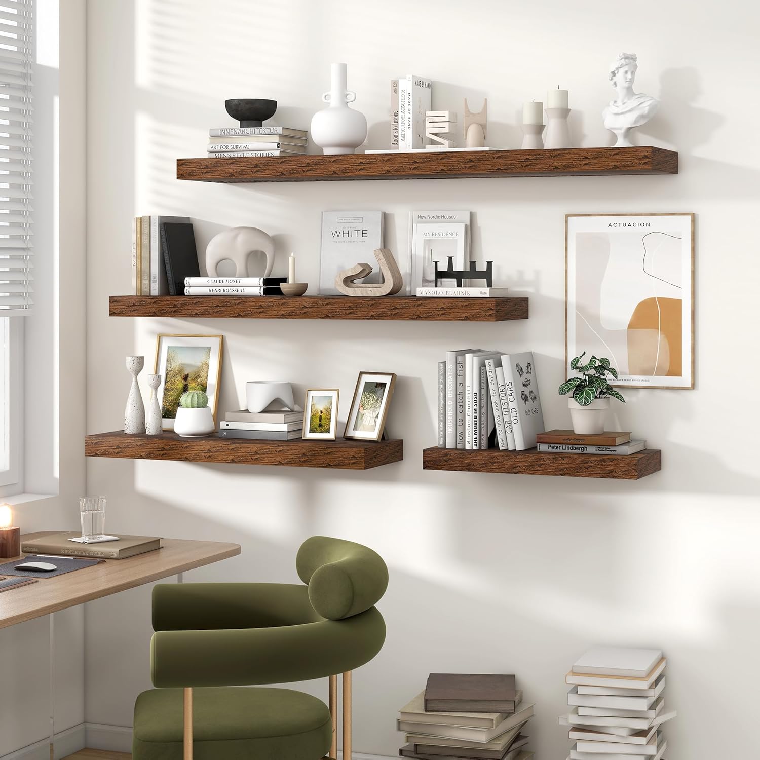 55 Inch Floating Shelf Wall Mount Storage Display