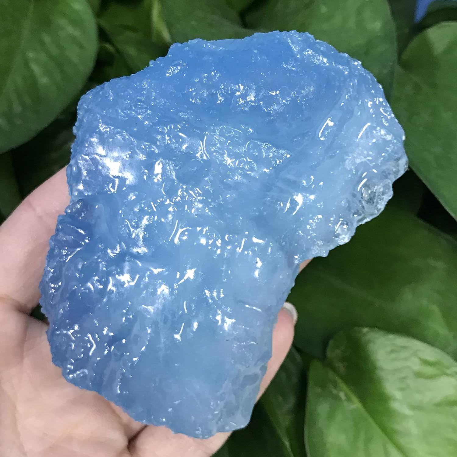 PEKMAR Natural Aquamarine Reiki Crystal Fountain Stone
