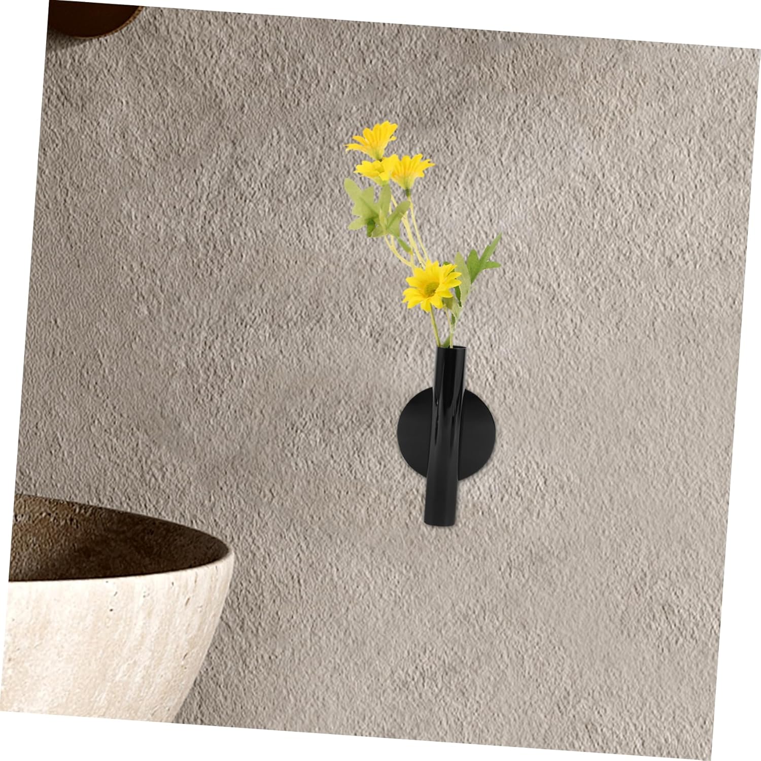 BESTOYARD 2Pcs Wall Mounted Metal Vase for Dried Flowers and Plants