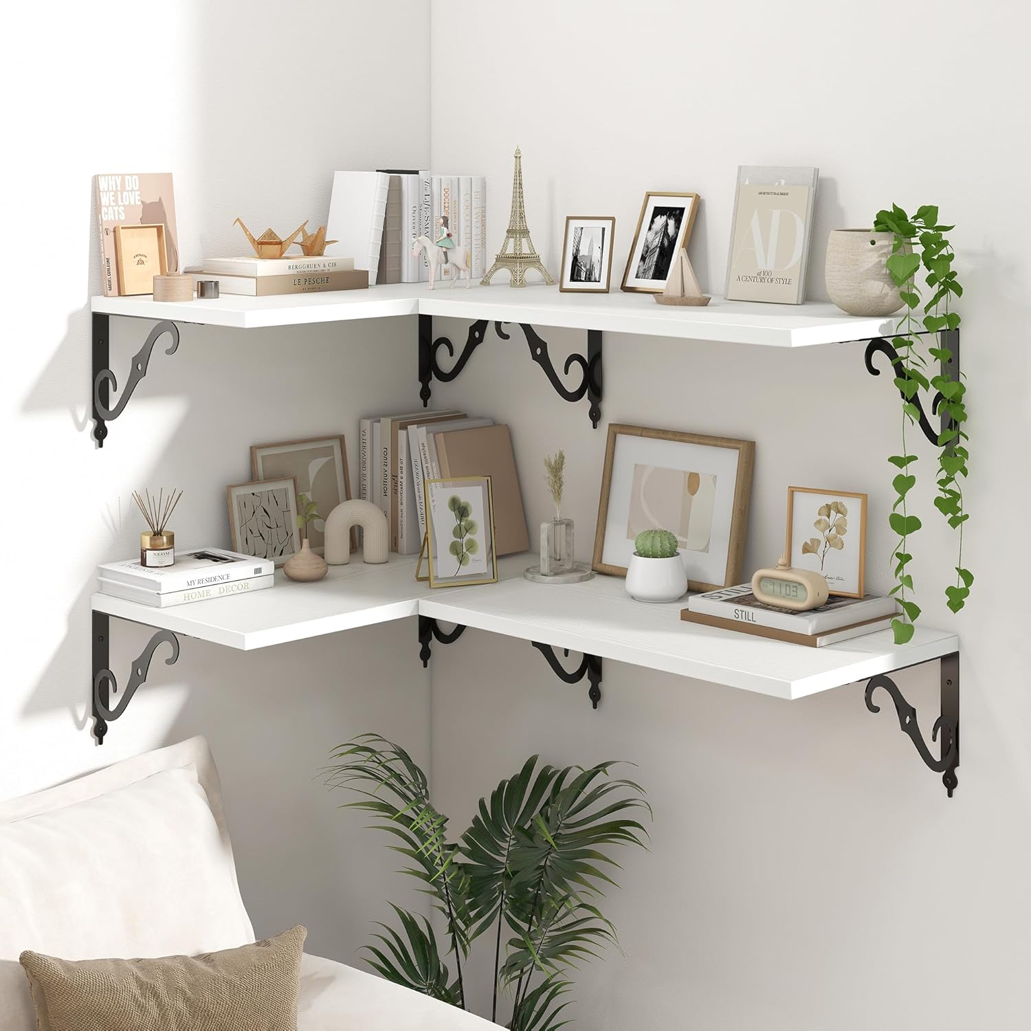 Fun Memories Floating Shelves Set of 2 24 Inch White