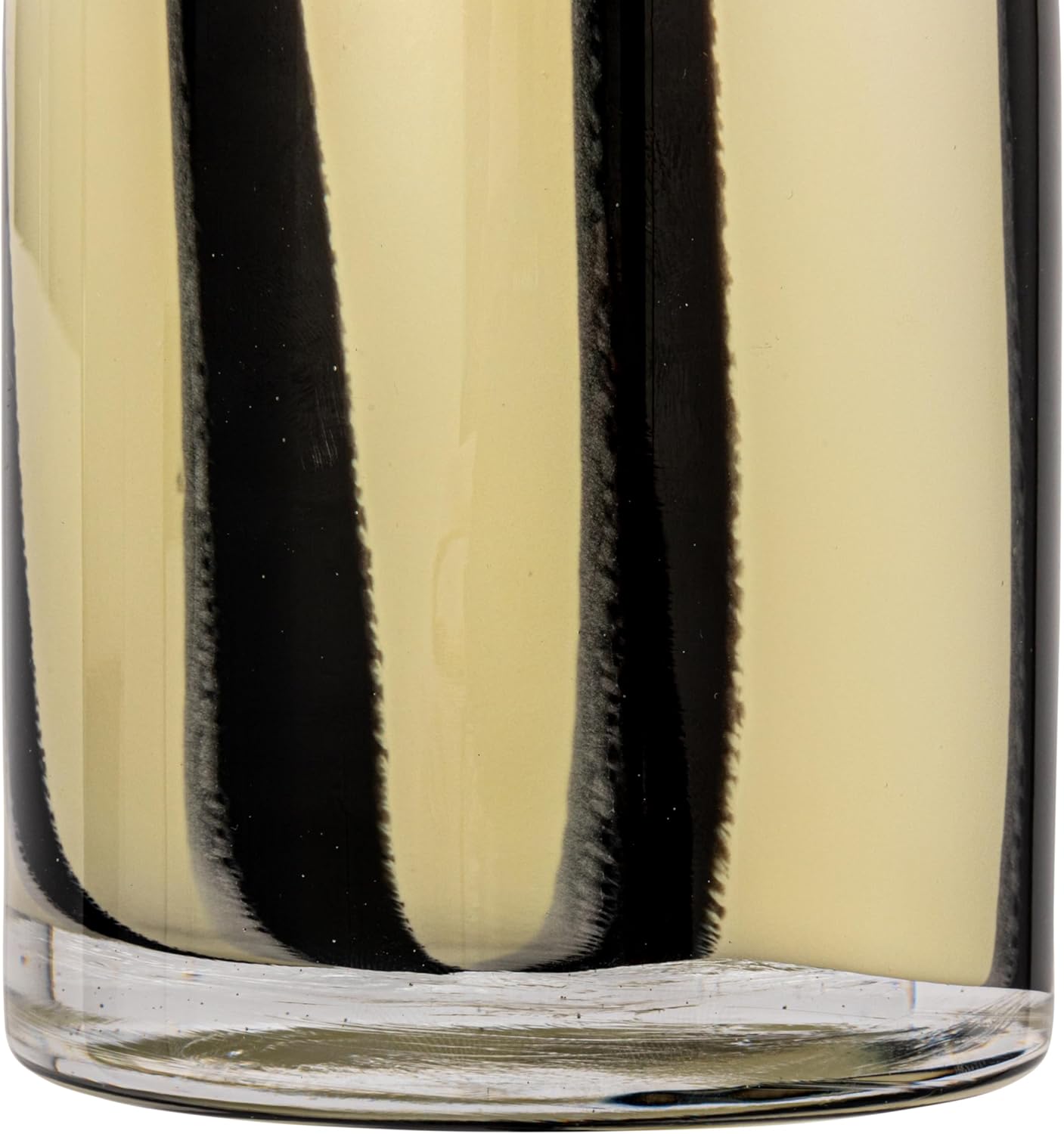Bloomingville Round Glass Candle Holder with Stripes