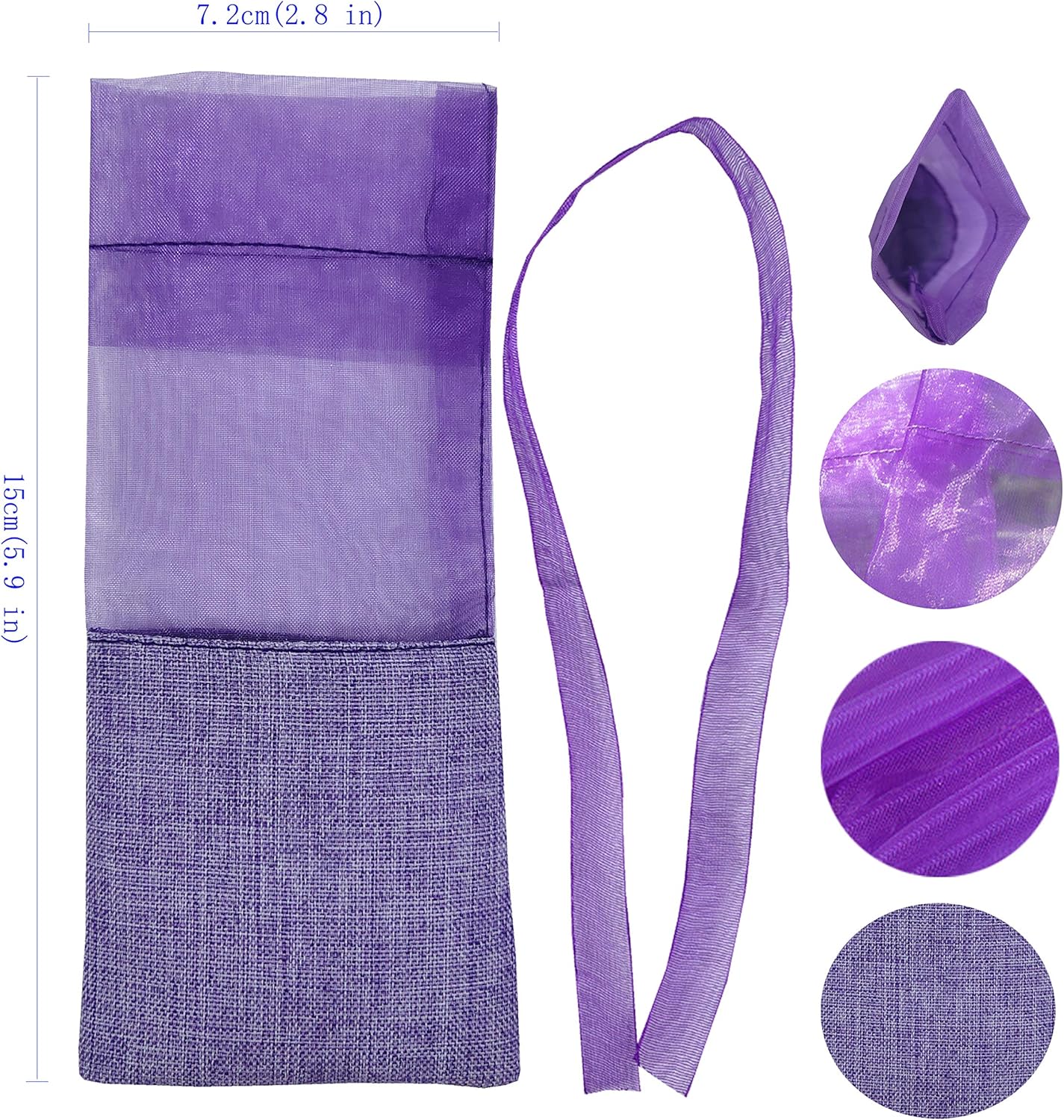 Sanrich 50PCS Lavender Sachet Bags Empty