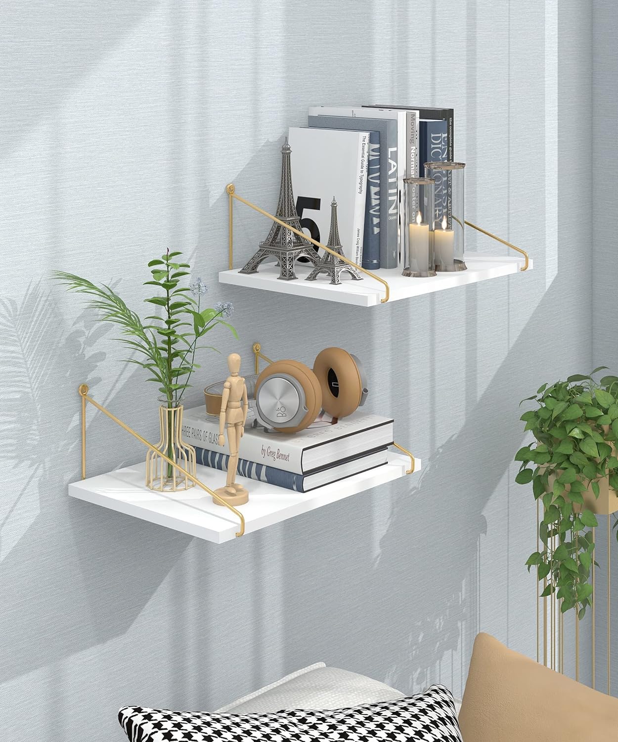 Afuly 12 Inch Deep Floating Shelves Set of 2