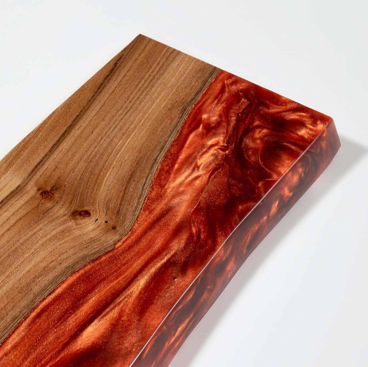 RWA Unique Floating Shelves Epoxy Wood Small Amber
