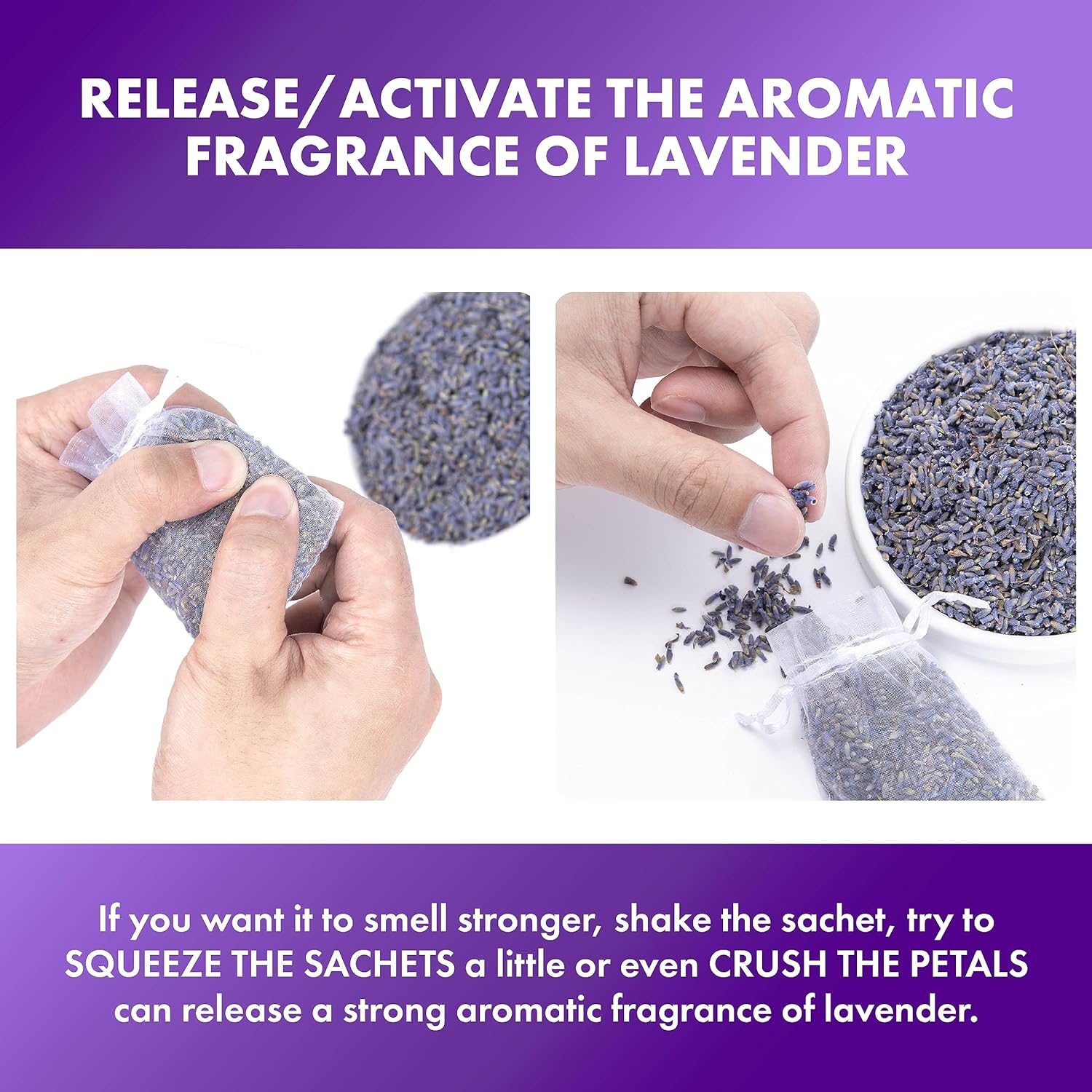 French Lavender Sachets Set of 36 for Closets and Drawers