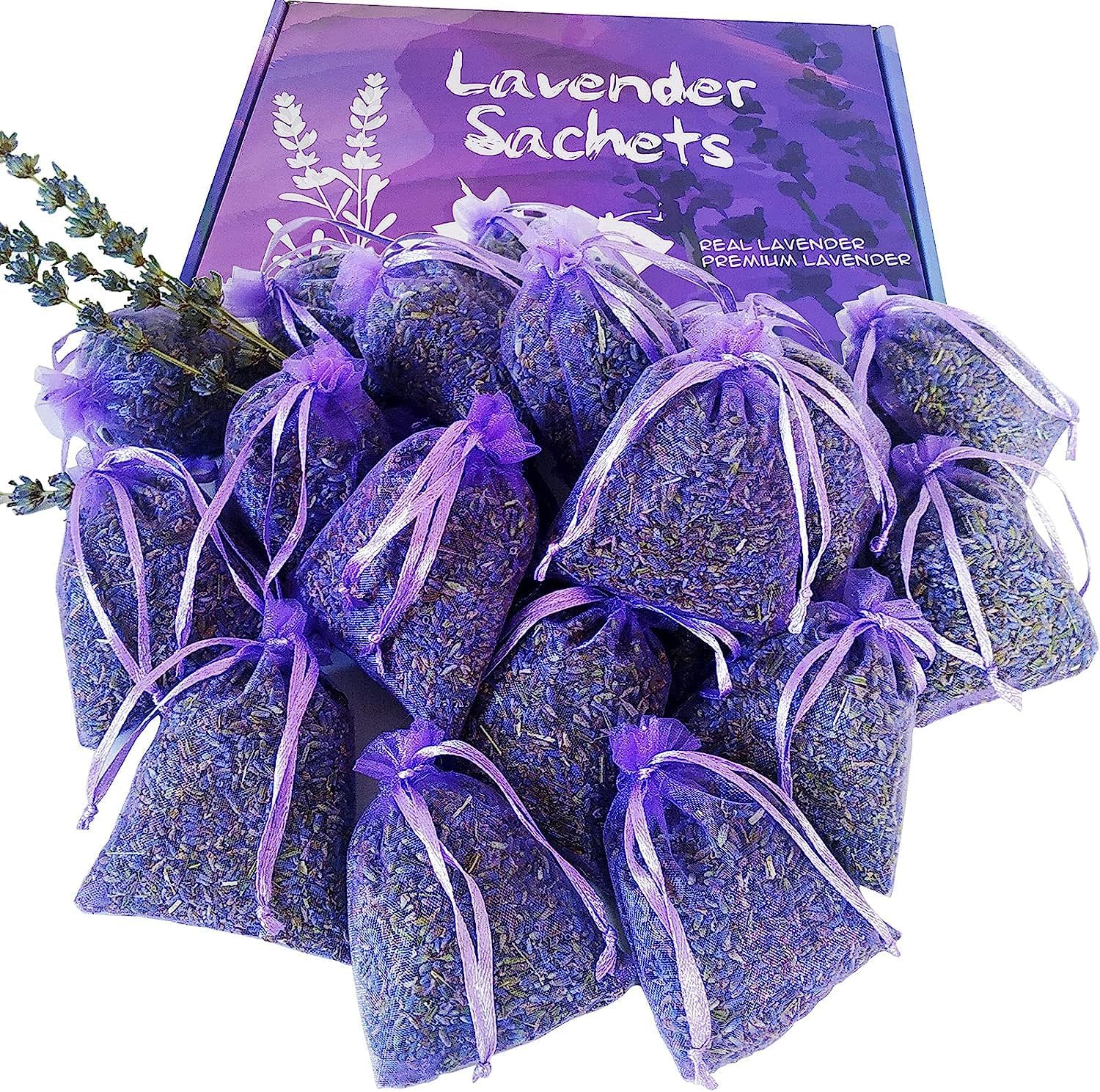 Cedar Space 32 Lavender Sachet Bags for Home and Closet Use