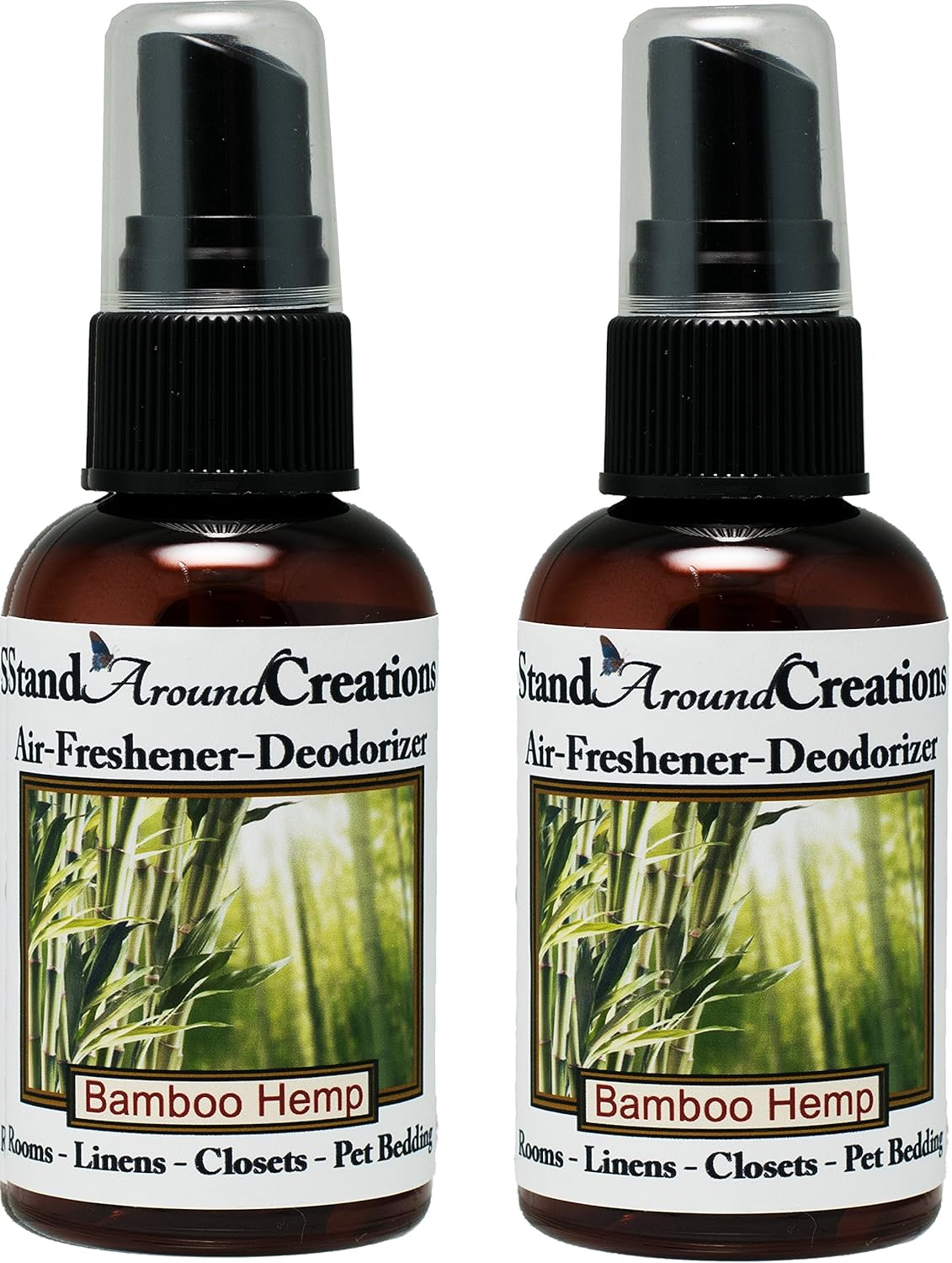 Set of 2 Bamboo Hemp Room Deodorizer Spray