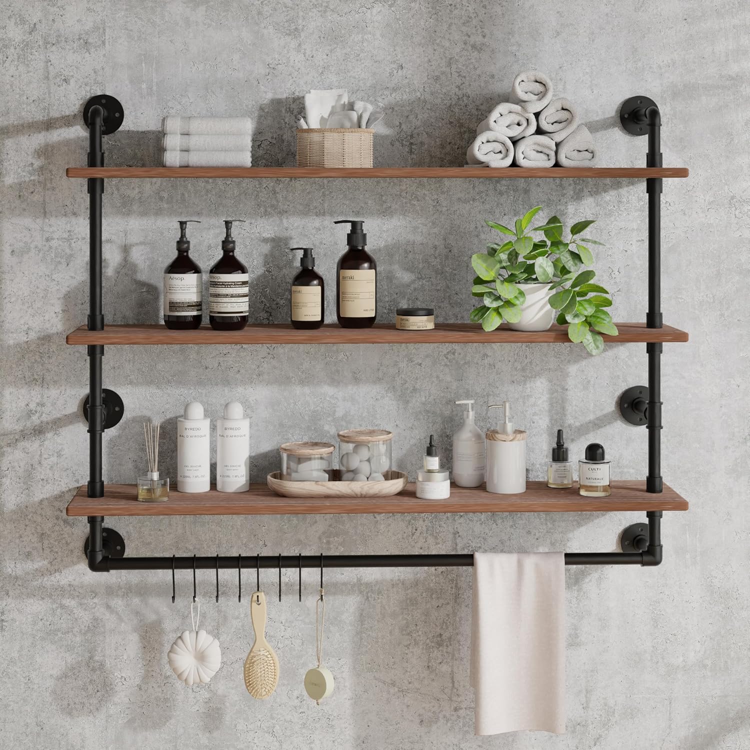 ROGMARS 3 Tier Floating Shelving for Kitchen Living Room